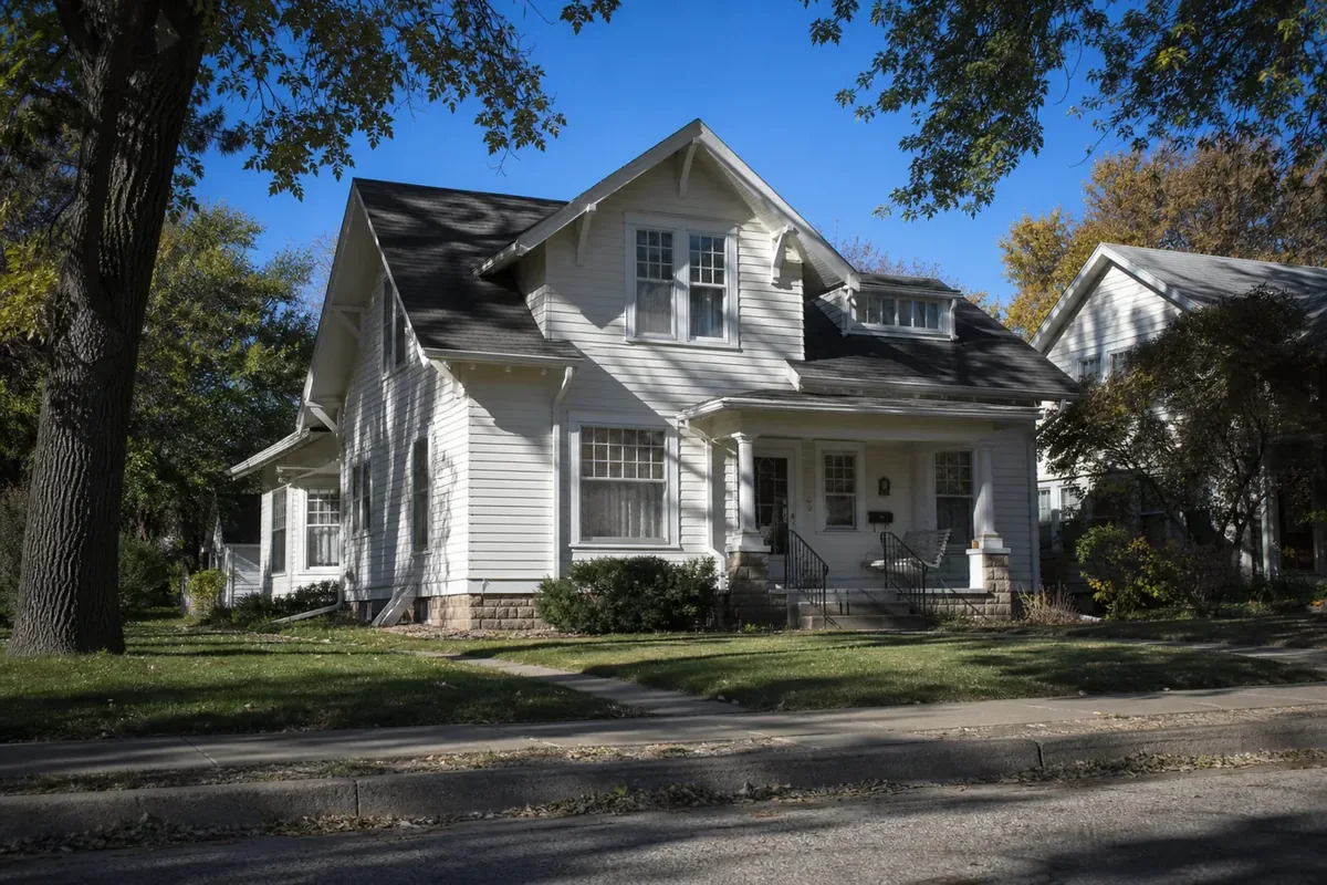 Older home repair Hutchinson Kansas Historic District period trim settled door frame original window Reno County